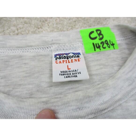 VINTAGE Patagonia Shirt Adult Large Gray Capilene Lightweight Outdoor Men USA * - Picture 4 of 9